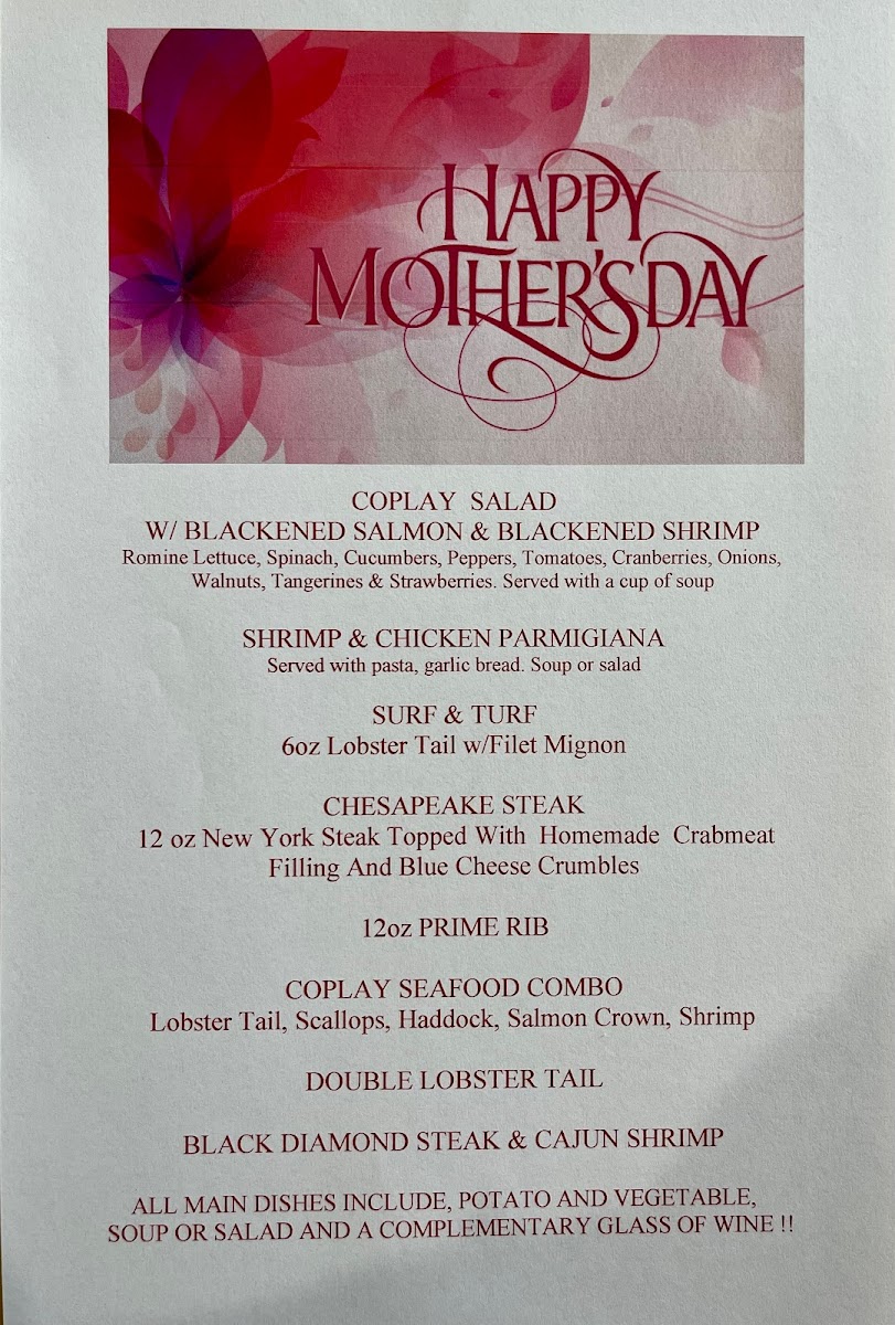 Coplay Eatery Menu - Image 1